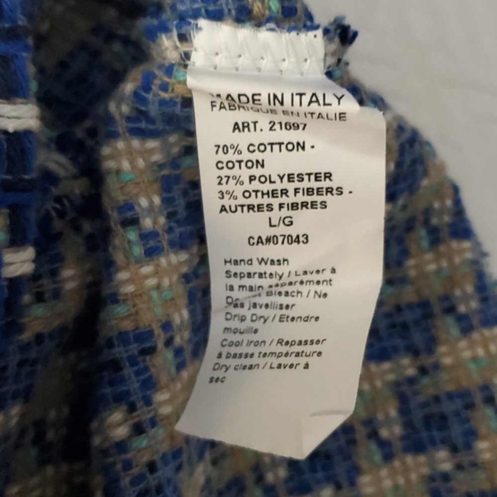 Designer- Giorgia Giannini Italian Made Tweed Plaid High Waisted Shorts- Rare - Picture 13 of 13